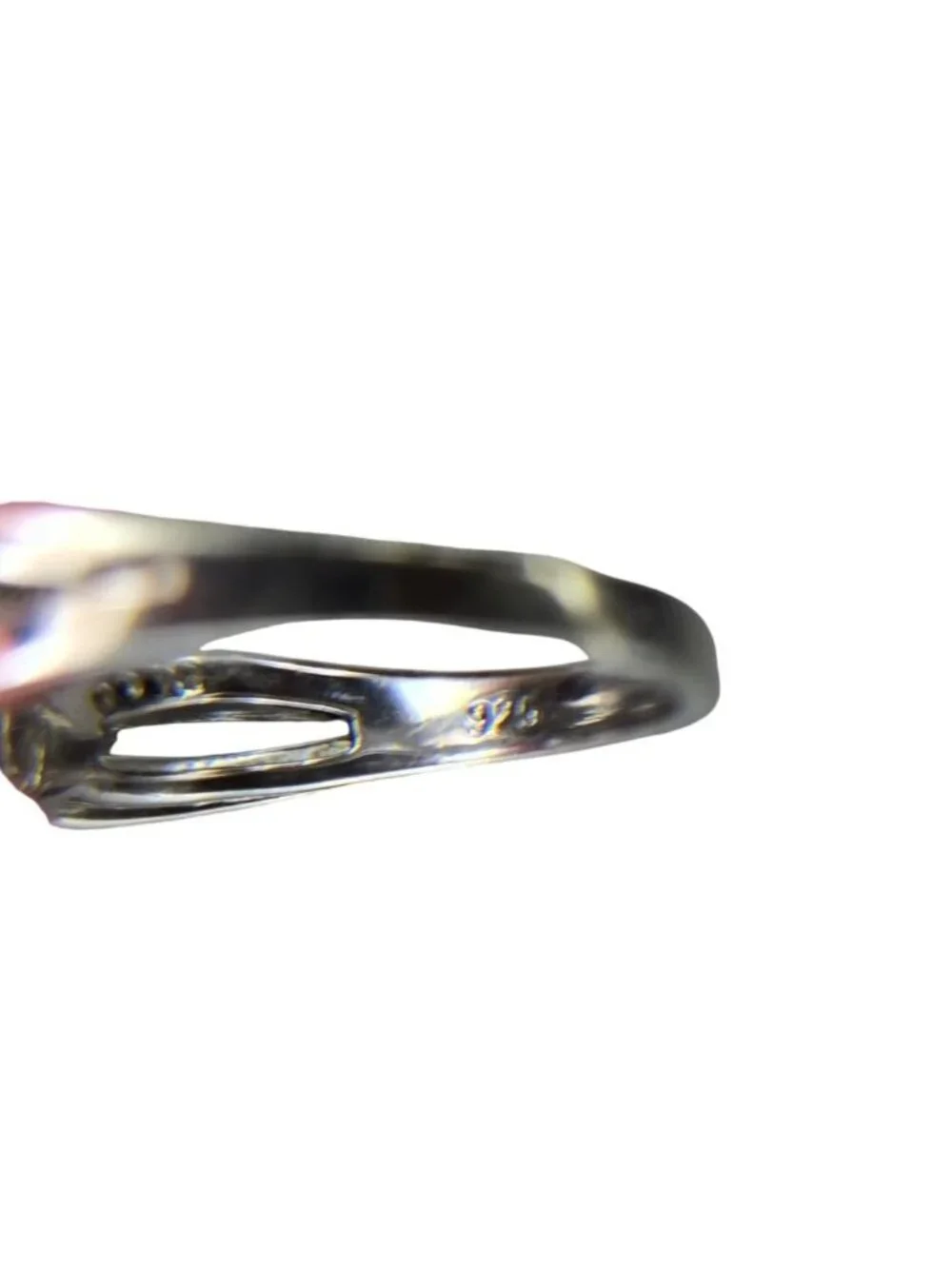 JWBR Sterling Silver .925 Lab Created White & Black Diamond Ring Size 6.75-7